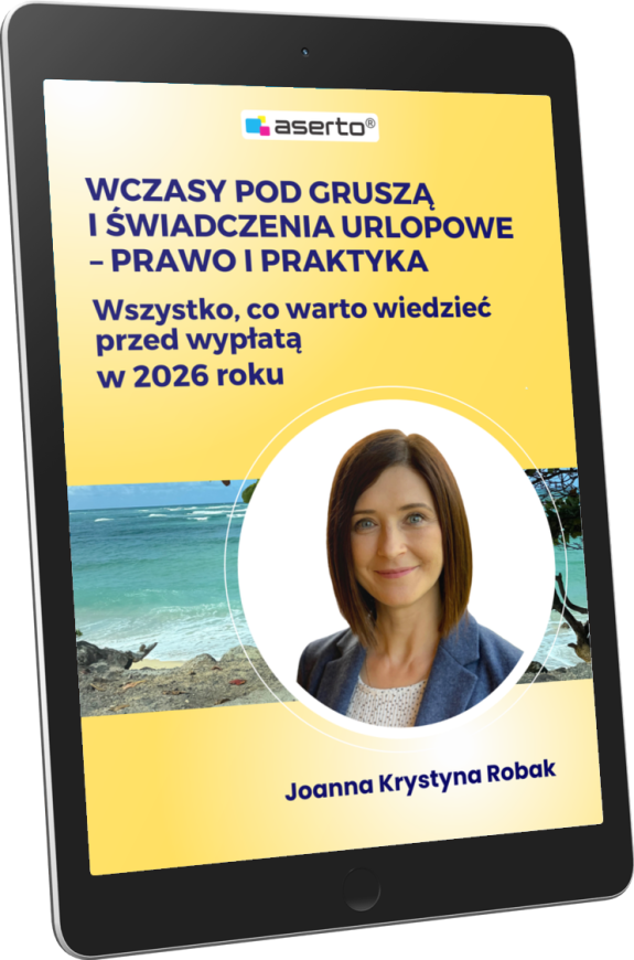 E-book - Wczasy pod gruszą i świadczenia urlopowe – prawo i praktyka. Wszystko, co warto wiedzieć przed wypłatą w 2026 roku, w tym odpowiedzi na pytania. - ISBN 978-83-981387-3-4